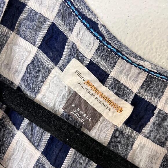 Anthropologie Pilcro Neve Tiered Blouse XS White Cotton Romantic Cottagecore - Picture 6 of 9